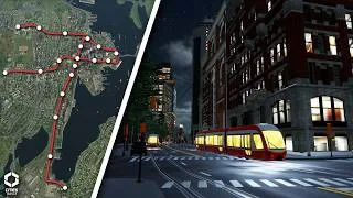 Thumbnail: First Person Tour: Night Tram Ride | Cities Skylines 2
