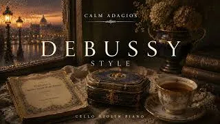 Thumbnail: Calm Adagio Debussy Style 🌙 Dreamy Piano & Violin for Reading, Sleep & Meditation