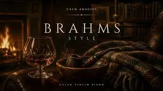 Thumbnail: Calm Adagio Brahms Style 🌙 Gentle Piano & Violin for Reading, Sleep & Meditation