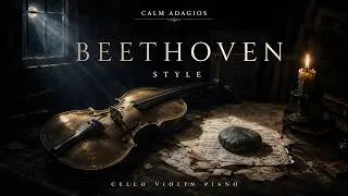 Thumbnail: Calm Adagio Beethoven Style 🌙 Peaceful Piano & Violin for Reading, Sleep & Meditation