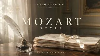 Thumbnail: Calm Adagio Mozart Style 🌙 Peaceful Piano & Violin for Reading, Sleep & Meditation