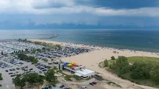 Thumbnail: Massive Storm Rolling While Beaches Are Pack In Michigan For 4th Of July Weekend 