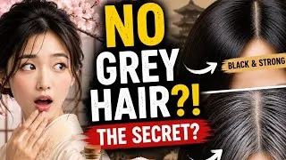 Thumbnail: Why Do Japanese Women Rarely Get Grey Hair? @TimelessBeauty_Hub #GreyHair #HairScience #haircare 