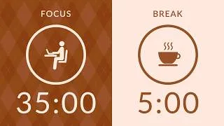 Thumbnail: 35/5 Pomodoro Timer | No Music 🔔 Bell Only | 2-Hour Study With Me for Deep Focus 🍅