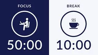 Thumbnail: 50/10 Pomodoro Timer | No Music 🔔 Bell Only | 3-Hour Study With Me for Deep Focus 🍅