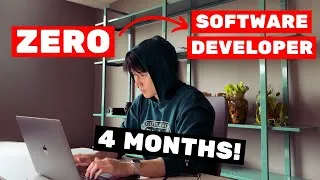 Thumbnail: How I Learned to Code in 4 Months & Got a Job! (No CS Degree, No Bootcamp)