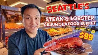 Thumbnail: SEATTLE'S ULTIMATE STEAK & LOBSTER Seafood Buffet Feast!