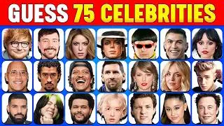 Thumbnail: Guess 75 Celebrities In 5 Seconds🍿🎸 Only 1% Can Get 100%🔥
