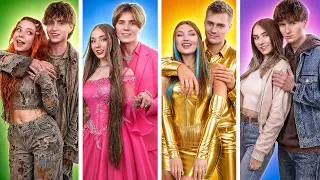 Thumbnail: Rich vs Poor vs Giga Rich vs Weird Couple! Every Type of Couple in One School?