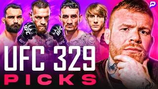 Thumbnail: WHO WINS MCGREGOR VS HOLLOWAY?! PADDY VS BSD?! UFC 329 FINAL PICKS!