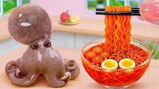 Thumbnail: Best Of Seafood 🐙 How To Make Spicy Octopus & Spicy Sauce Noodles 🌶️ Tina Mini Cooking