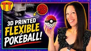 Thumbnail: Tina Tries 3D Printing: a FLEXIBLE Poké Ball! | NASA Fabric