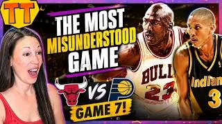 Thumbnail: Tina Tries Reacting - Michael Jordan and the Bulls Game 7 vs Indiana Pacers: Most Misunderstood Game