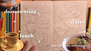 Thumbnail: documenting food dates, how I fill up my art sketchbook, yumetwins