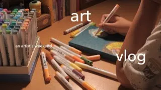Thumbnail: ˚₊✩‧₊ art vlog, drawing on a new sketchbook, niku niku oh! kome