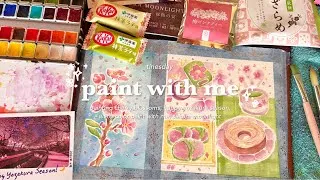 Thumbnail: painting cherry blossoms *ੈ🌸  yozakura season