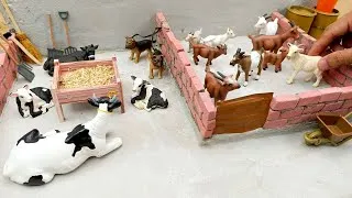 Thumbnail: How I Made a Mini Cow and Goat Desi Farm Diorama | DIY Miniature Cow and Goat Farm with Dogs