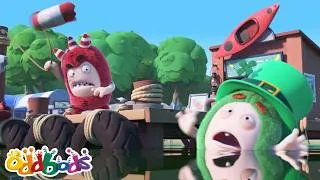Thumbnail: Fuses Unlucky Run ☘️ | Oddbods | Funny Slapstick Cartoons for Kids