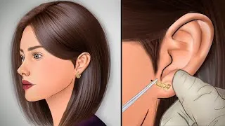 Thumbnail: Oddly Satisfying! Quick Ear Piercing Cleaning ASMR  Animation | Sebum, Dead skin, Blackheads Removal