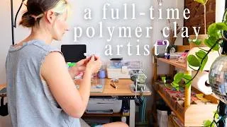 Thumbnail: A Cozy Day Running My Tiny Art Business ☕️ sculpting, packing orders & restocking my shop