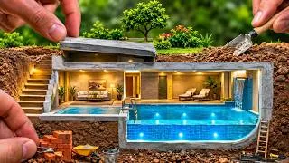 Thumbnail: I Built a Secret Underground Pool House! | Miniature DIY Construction Timelapse