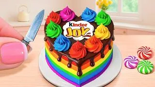 Thumbnail: Mini Rainbow Hearted Cake Recipe With Chocolate | Stunning Rainbow Cake Decoration Idea