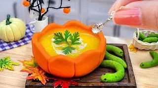 Thumbnail: Easy and Quick Halloween Pumpkin Soup Recipe for Family 🎃 Tiny Burger Cheese