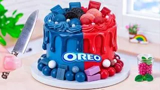 Thumbnail: 🍫 Best Ever Miniature Half Strawberry Half OREO Chocolate Cake Decorating | Tiny Burger Cheese
