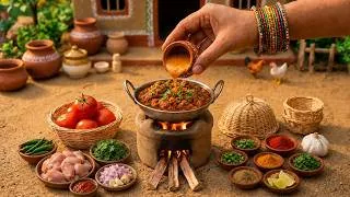 Thumbnail: Unique Chicken Vindaloo Indian Style Recipe 🐓🥘 Satisfying Indian Masala Food ASMR 😋 Tini Foodkey