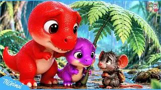 Thumbnail: T-Rex Bebé y su Hermanita 🦖 El pobre Ratoncito 🐭 Cortometraje Animación de Dinosaurios