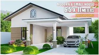 Thumbnail: Small Country House | 6.5x11Meters with 2Bedrooms (Happiness of Living)