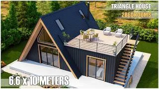 Thumbnail: 6.6x10 METERS COMPACT A-FRAME | Lovely Architecture & Interior Design(Triangle house)