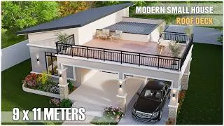 Thumbnail: Modern Small House with Roof Deck | Complete House Tour (9x11Meters)