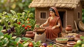 Thumbnail: 🥣🥥Miniature Doll Tiny Tasty Idli, Sambar & Chutney Cooking | Indian Village Kitchen Recipe