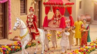Thumbnail: Miniature Doll Indian Wedding Feast with Kadai Paneer Cooking ASMR | Traditional Love Story