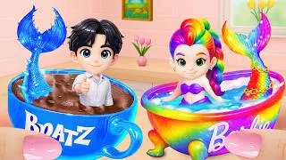 Thumbnail: Amazing Mini Mermaid Cake ✨ Blue vs Rainbow Mermaid Cake DIY 🌈 Top Trending Cake by Tiny Joy Bakes