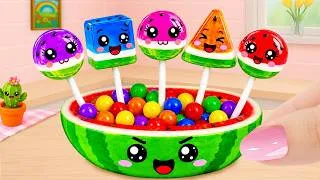 Thumbnail: Amazing Mini Rainbow Jelly ✨ Adorable Rainbow Geometric Watermelon Jelly Recipe 😍🍉 Tiny Joy Bakes