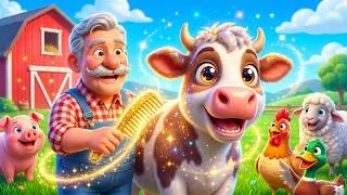 Thumbnail: Old MacDonald and the Magic Comb ✨🐄 | Fun Animal Song for Kids  Farm Animals 3D