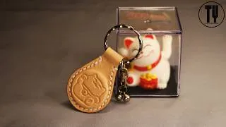 Thumbnail: Making a Leather Key Fob with a 3D-Printed Lucky Cat Stamp
