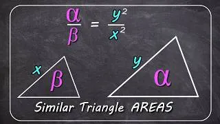 Thumbnail: Ratio of Similar Triangle Areas Equals The Square of Corresponding Edge Ratios  - PROOF #geometry
