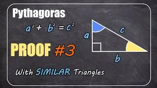 Thumbnail: Proof of Pythagoras (PT3) Using SIMILAR Triangles #pythagoras_theorem