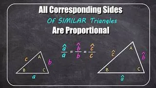 Thumbnail: ALL Corresponding Edges of SIMILAR Triangles Are Proportional   (Explanation and PROOF)