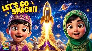 Thumbnail: Bismillah We Fly | Rocket Adventure Song for Kids | Islamic Nursery Rhyme | Tiny Muslim Kids