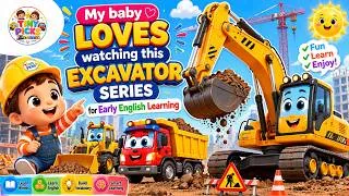 Thumbnail: My Baby Loves Excavators! 🚜 | Fun Excavator Series for Kids | Learn English | Tiny Picks