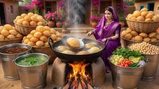 Thumbnail: Miniature Doll Cooking Massive Big Panipuri Feast 🥟🌶️ | Tiny Indian Kitchen ASMR Life