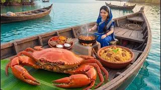 Thumbnail: Miniature Doll Prepares Giant Masala Crab Curry & Basmati Rice🍚🦀 | Indian Kitchen ASMR Life