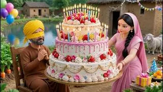 Thumbnail: Miniature Doll Makes Big Massive Birthday Cake 🎂✨ | Tiny Indian Kitchen ASMR Life