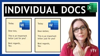 Thumbnail: Mail Merge to Separate Word Documents Automatically (No Add-ins Required!)