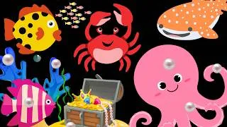 Thumbnail: Under the sea Baby Sensory Video with High Contrast for Visual Stimulation with Calming Music