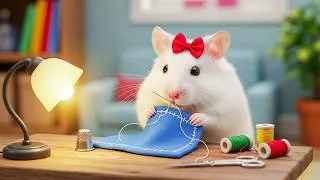 Thumbnail: Mama Hamster Trims Fur on the Farm and Makes Tiger Hat For Baby Hamster At Home